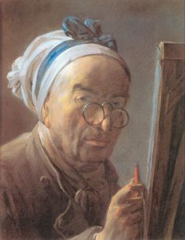Jean Baptiste Simeon Chardin : Self-Portrait at an Easel